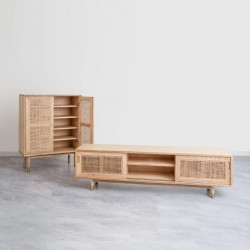 SEN RATTAN TV Cabinet L180, Dark Walnut V.2 [Display]